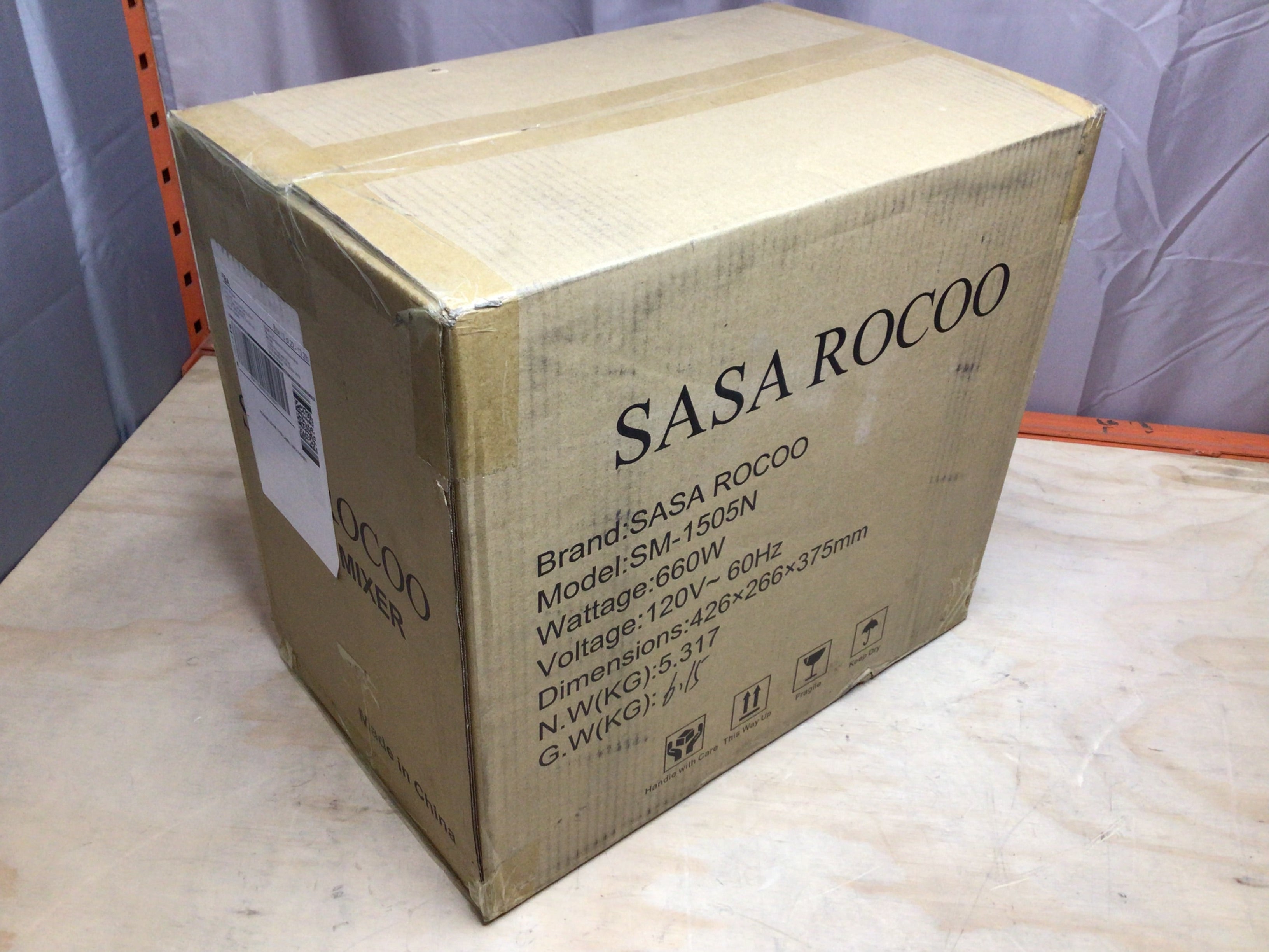 SASA ROCOO Kitchen Stand Mixer SM1505N, 7.5QT 660W 6+P Speed, Gold **SEALED** (8148612153582)